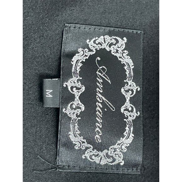 Ambiance Womens Black Polyester Belted Open-Front Coat Size M - Picture 8 of 10